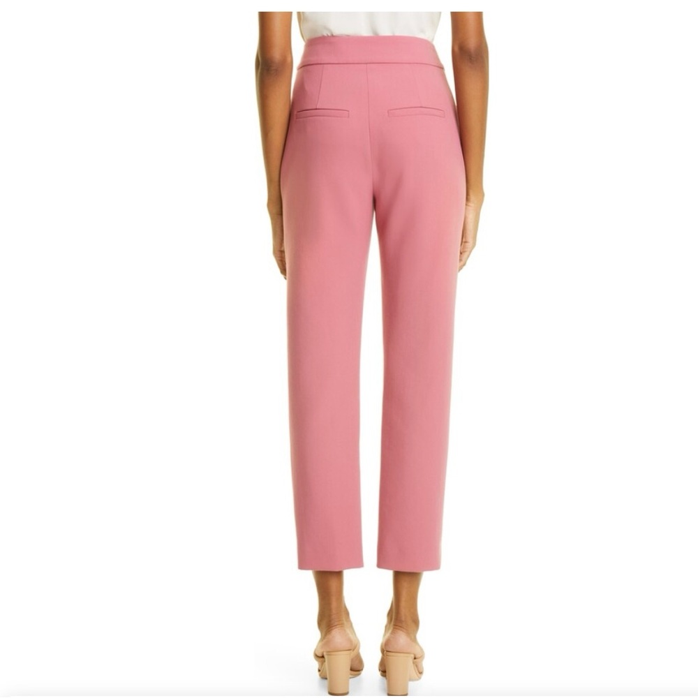 Veronica Beard Pink Straight-Leg Cropped Pants